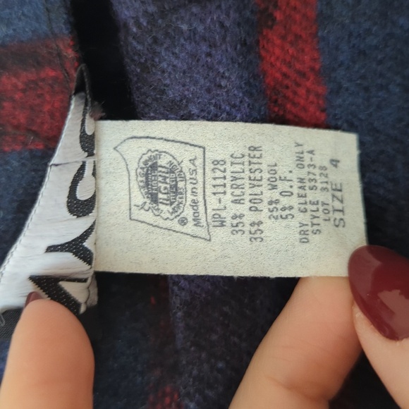 New York Clothing Co. 80's Vintage Union Made Aztec Wool Blend Mini Wrap Skirt 4 - Picture 6 of 9